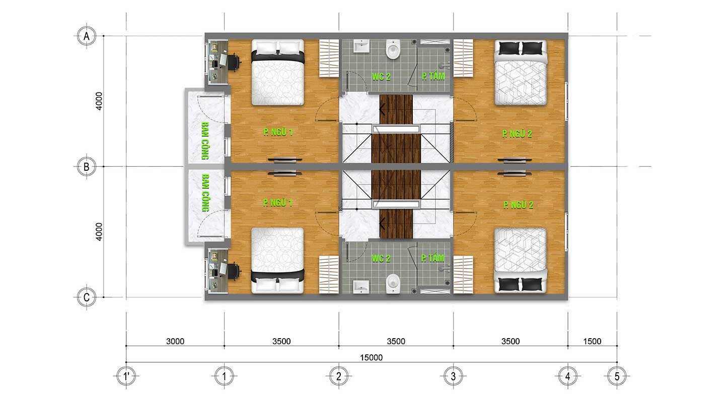 Mặt bằng vật dụng tầng 1
